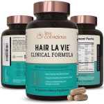 Hair La Vie Live Conscious Clinical Formula Hair Growth Vitamins for Women and Men w/Biotin, Collagen & Saw Palmetto (Pack of 1)