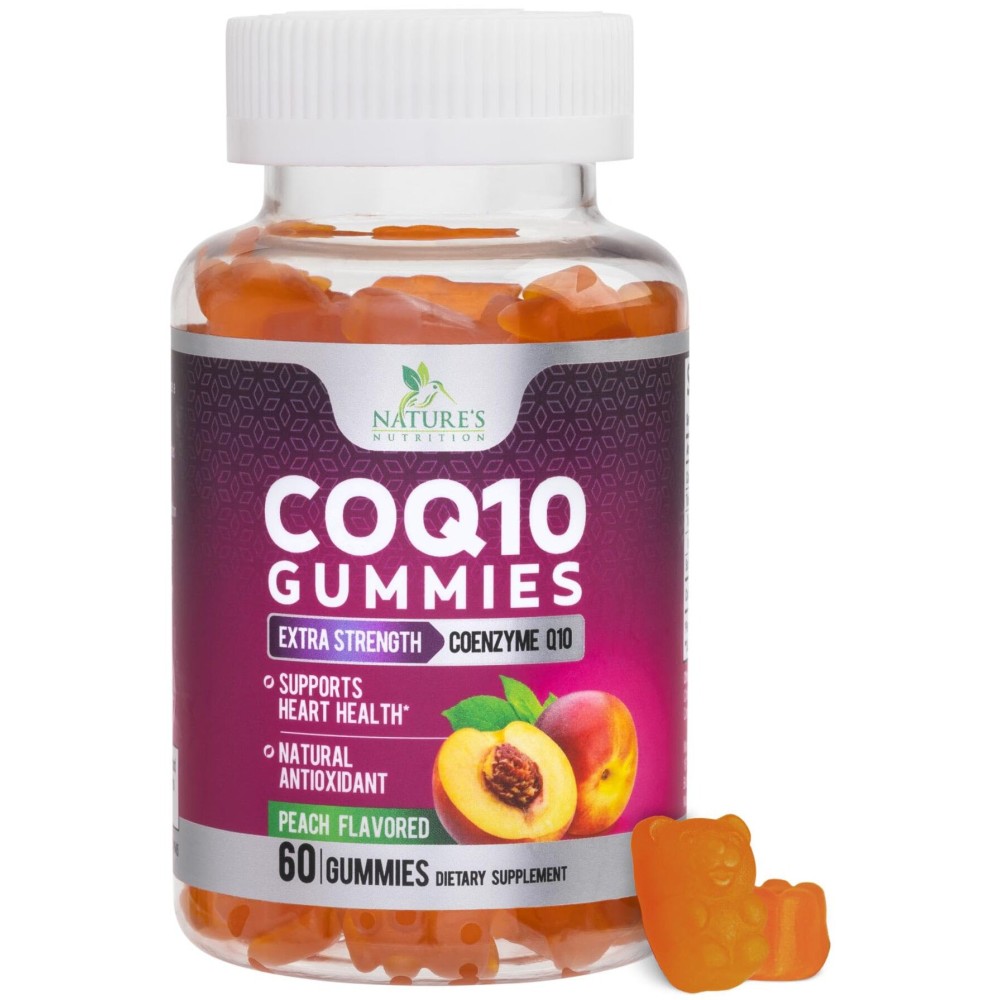 CoQ10 Gummies 100mg - 3X Strength, High Absorption, Antioxidant Supplement for Heart Health Support & Energy Production, Ultra Coenzyme Q10 Vitamins, Coq 10 Supplements, Non-GMO - 60 CoQ10 Gummies