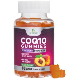 CoQ10 Gummies 100mg - 3X Strength, High Absorption, Antioxidant Supplement for Heart Health Support & Energy Production, Ultra Coenzyme Q10 Vitamins, Coq 10 Supplements, Non-GMO - 60 CoQ10 Gummies