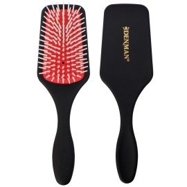 Denman Petite Detangler for Fast and Comfortable Detangling and Blow Drying D38 - Combination of D3 Styling Pins & Paddle Brush (Black)