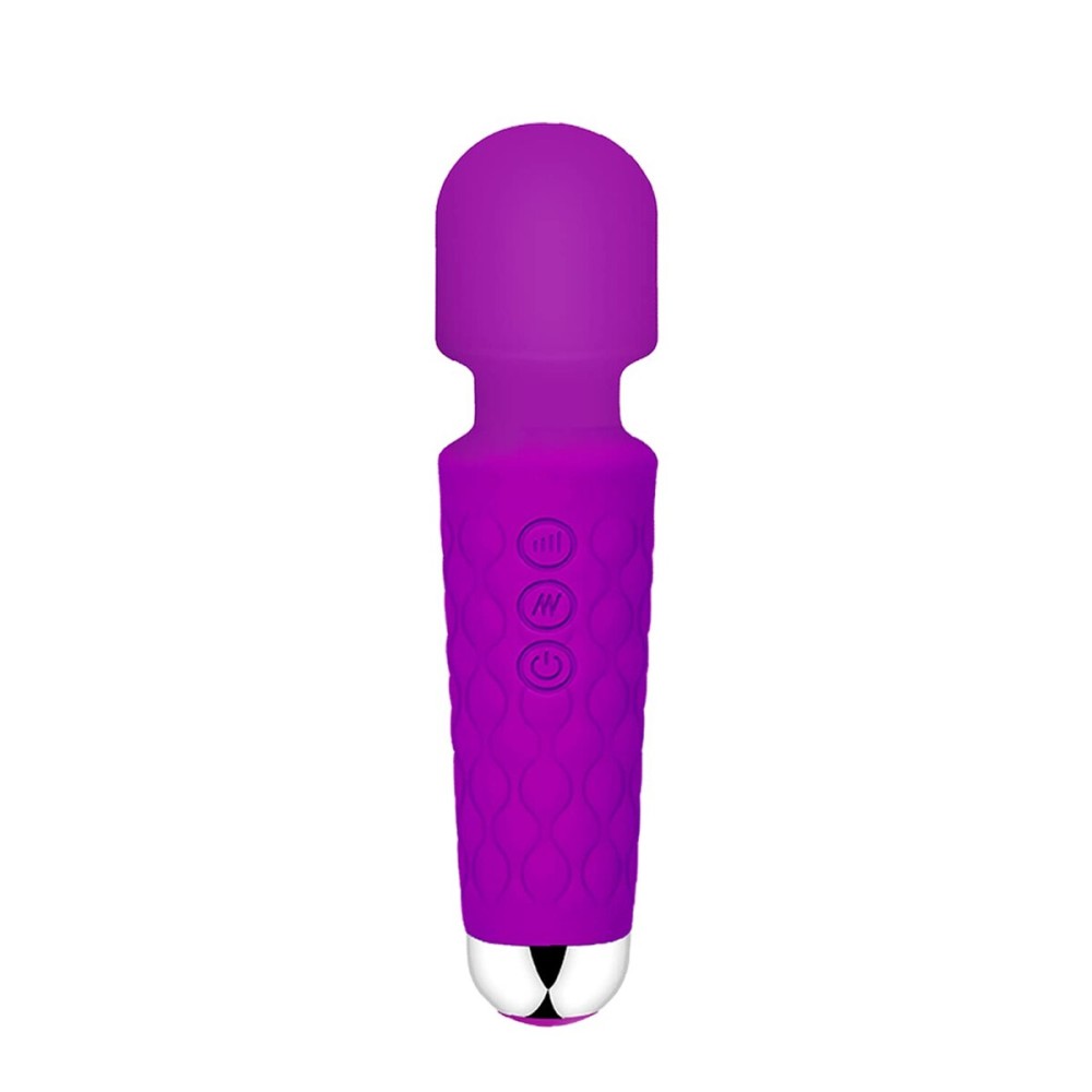 KINGWAND Handheld Personal Mini Massager - Waterproof, USB Rechargeable, 10 Vibration - Perfect on Back Legs Hand Pains and Sports Recovery(Light Purple)