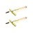 JOSALINAS 2PCS Mascara Brushes Eyebrow Eyelash Brushes Mascara Wands Applicators Eye Brushes Portable Cosmetic Brushes with Cap Eyelash Spoolies Brushes for Eyelash Extensions and Eyebrows, Gold