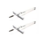 JOSALINAS 2PCS Mascara Brushes Eyebrow Eyelash Brushes Mascara Wands Spooly Applicators Eye Brushes Portable Cosmetic Brushes with Cap Spoolies Brushes for Eyelash Extensions and Eyebrows, White