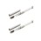 JOSALINAS 2PCS Mascara Brushes Eyebrow Eyelash Brushes Mascara Wands Spooly Applicators Eye Brushes Portable Cosmetic Brushes with Cap Spoolies Brushes for Eyelash Extensions and Eyebrows, Silver