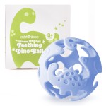Dinosaur Teething Toys: Lightweight Soft Silicone Sensory Toys - Textured for Babies 0-18 Months - Easy to Clean, BPA-Free - Blueberry Blue