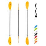 OCEANBROAD Kayak Paddle 90.5in/230cm Alloy Shaft Kayaking Boating Canoeing Oar with Paddle Leash 1 Paddle, Yellow