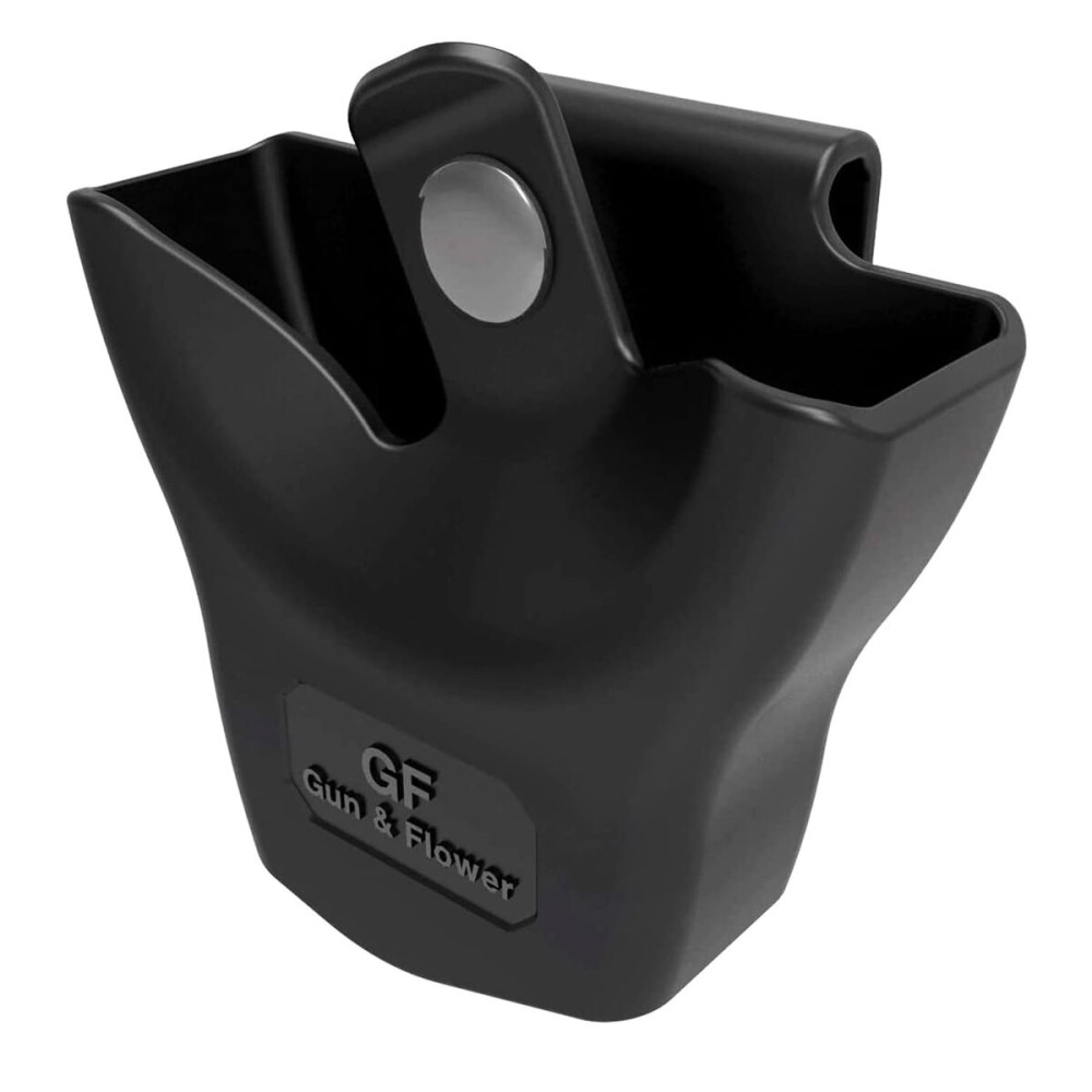 Gun&Flower Handcuff Holder for Hinged & Chain Handcuffs - Fits 1.5\'\'-2.25\'\' Duty Belts, Polymer Handcuff Case, Not for ASP