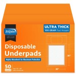 Inspire XL Super Absorbent Bed Pads for Chronic Incontinence 30 x 36 Ultra Thick 100 Grams (50 Count)