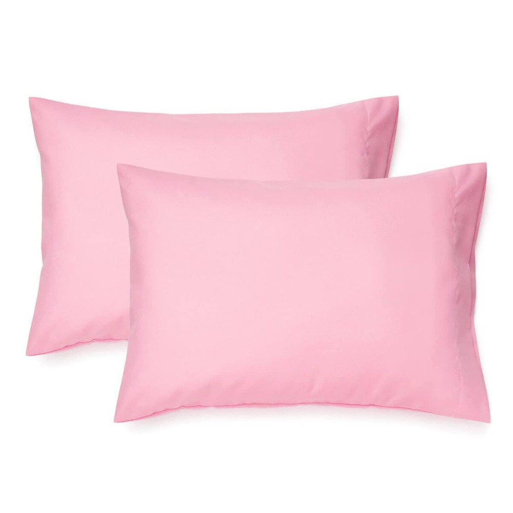EXQ Home Toddler Pillowcases 13x18 Travel Pillow Case Set of 2, Small Pillow Case Fits Baby Pillow Sized 12x16, 13x18, Kids Pillowcases 2 Pack Machine Washable with Envelope Closure(Pink)