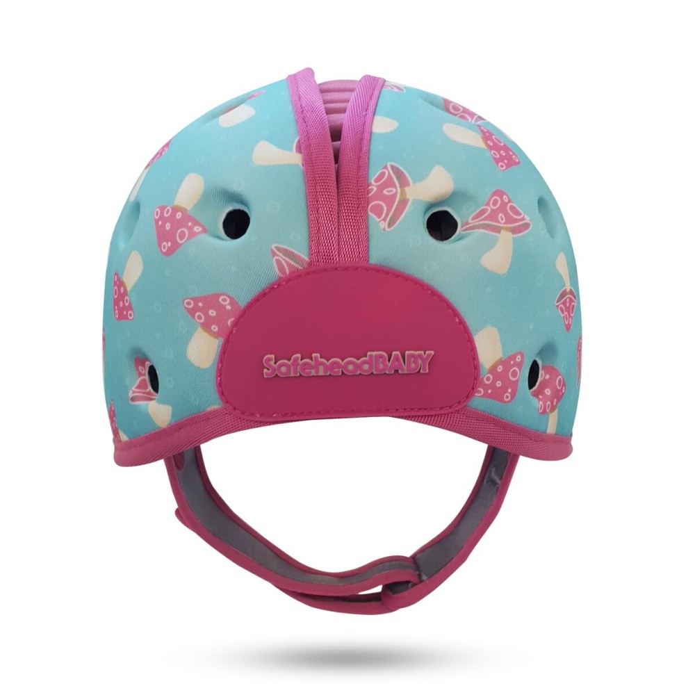 SafeheadBABY Soft Baby Head Protector Helmet for Crawling and Walking 7-24 Months - Ultra-Lightweight & Breathable Infant Safety Helmet That Grows with Your Baby (Head Circ. 40-52 cm) - Mushroom Mint