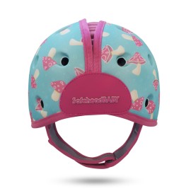 SafeheadBABY Soft Baby Head Protector Helmet for Crawling and Walking 7-24 Months - Ultra-Lightweight & Breathable Infant Safety Helmet That Grows with Your Baby (Head Circ. 40-52 cm) - Mushroom Mint