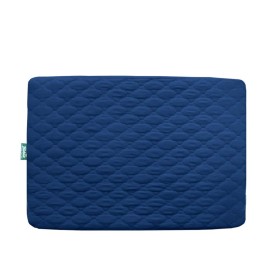 Pack and Play Mattress Protector Sheets Fitted Waterproof Pack and Play Mattress Pad Cover, Compatible with Graco Pack n Play & Dream On Me & Pamo Babe, Playpen/Playard Sheet Quilted, Navy, 39 x 27