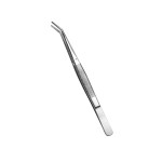 Stainless Steel Tweezers, with Curved Serrated Tip Multipurpose Sewing Machine Tweezers Forceps for Craft Repairing
