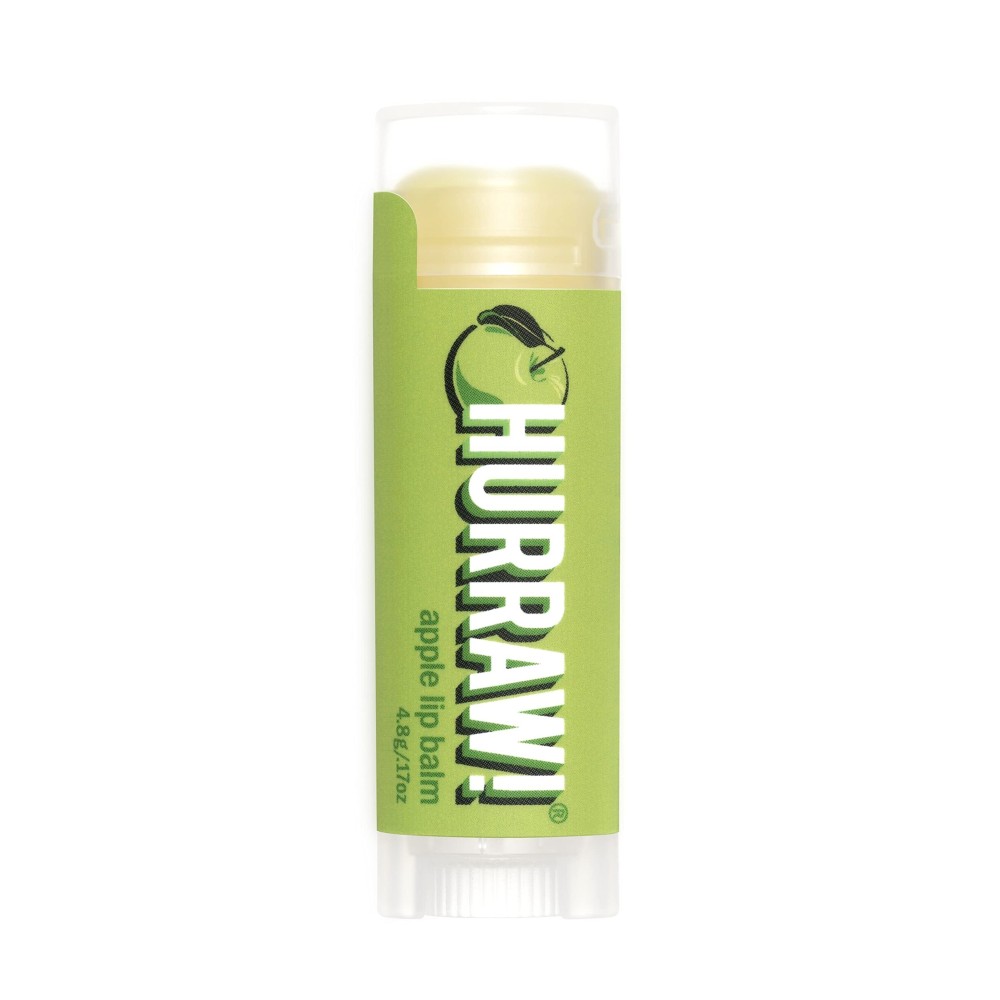 Hurraw! Apple Lip Balm: Organic, Certified Vegan, Cruelty and Gluten Free. Non-GMO, 100% Natural Ingredients. Bee, Shea, Soy and Palm Free. Made in USA