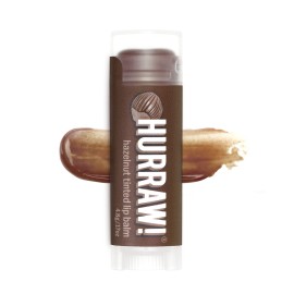Hurraw! Hazelnut Tinted Lip Balm: (Sheer Brown Tint) Organic, Certified Vegan, Cruelty and Gluten Free. Non-GMO, 100% Natural Ingredients. Bee, Shea, Soy and Palm Free. Made in USA