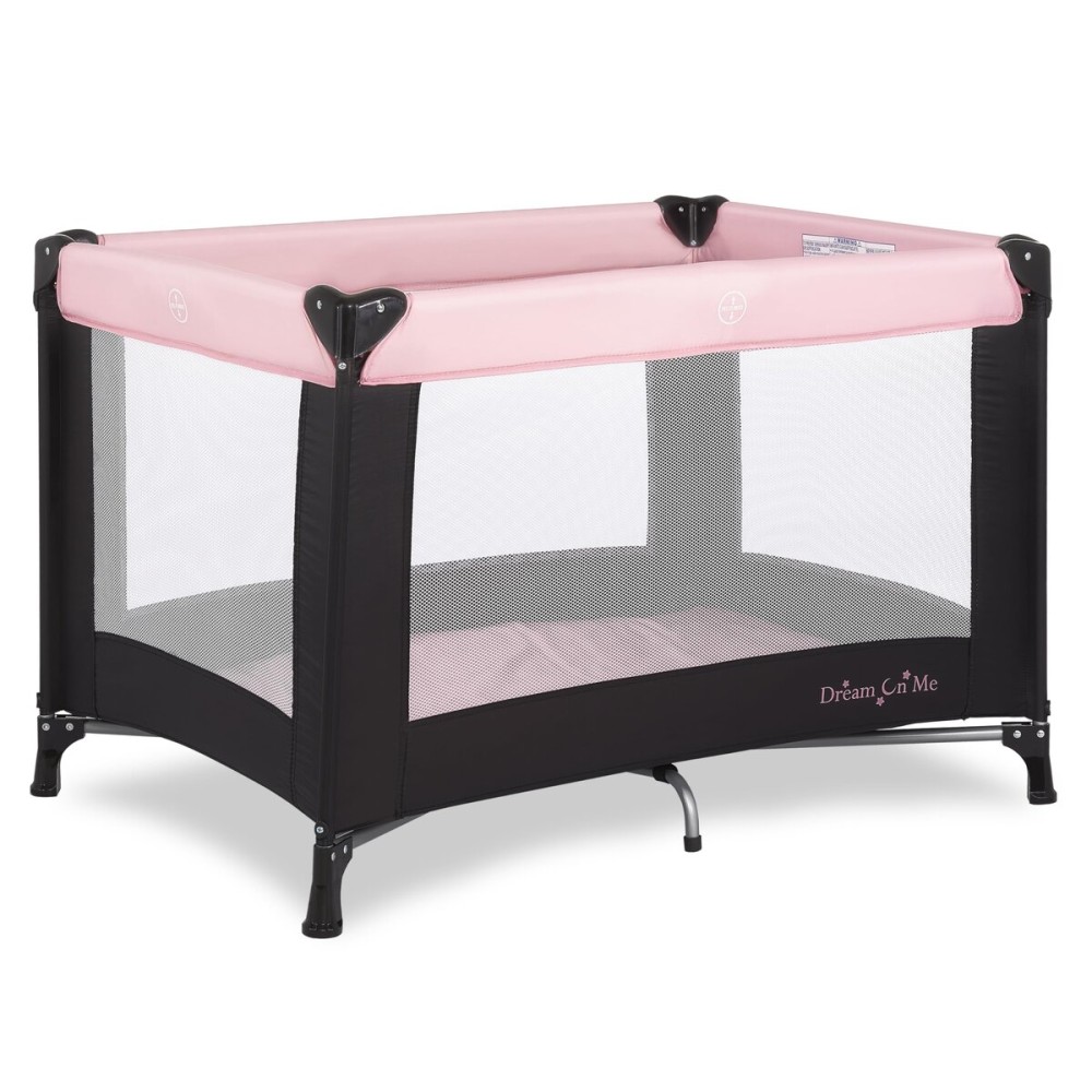 Dream On Me Nest Portable Playard , Award-Winning Lightweight Travel Playpen for Baby. Quick Fold, Mesh Sides, Foldable Mattress Pad, No-Tool Assembly, Meets ASTM/CPSC Standards -Pink