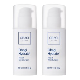 Obagi Hydrate Facial Moisturizer - Non-Comedogenic Intensely Hydrating All Day Moisturizer that Combats Dryness with Tara Seed Extract, Shea Butter & Avocado Oil - All Skin Types - 2-Pack, 1.7 oz ea