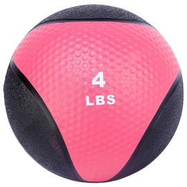 Fitvids Workout Exercise Fitness Weighted Medicine Ball, Wall Ball and Slam Ball, Medicine Ball, 4 Pounds