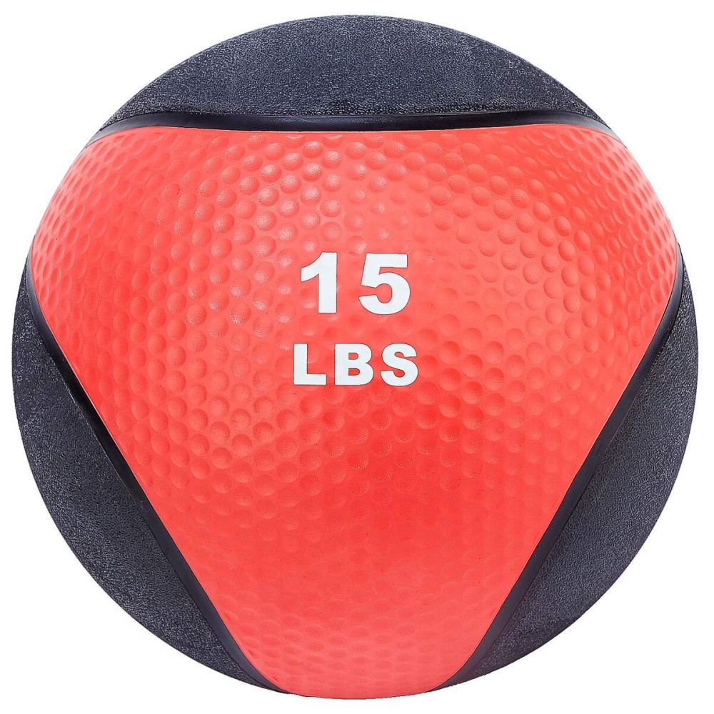 Fitvids Workout Exercise Fitness Weighted Medicine Ball, Wall Ball and Slam Ball, Medicine Ball, 15 Pounds