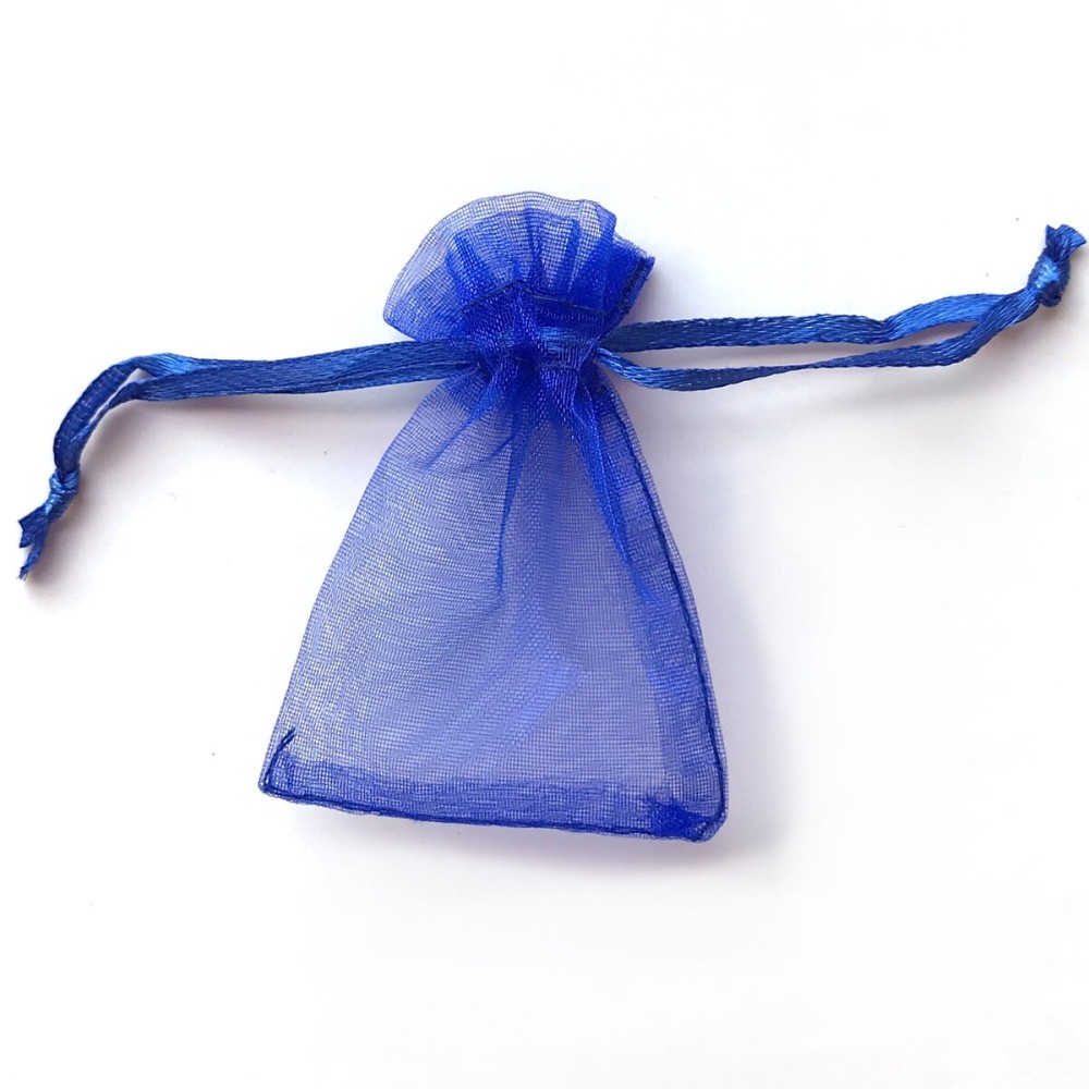 ATCG 50pcs 8x12 Inches Large Drawstring Organza Bags Decoration Festival Wedding Party Favor Makeup Pouches (Royal Blue)
