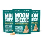 Moon Cheese Garlickin\' Parmesan Cheese Bites, 2 Ounce, 3-Pack, Crunchy, Protein Rich Cheese Snack, 100% Real Cheese