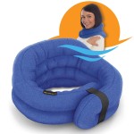 SunnyBay Microwave Heating Pad, Microwavable Heated Neck and Shoulder Wrap, Hands-Free Weighted Moist Hot or Cool Pack, Soft Fleece Cover and Flaxseed Filling, 26 Inch Length, SkyBlue