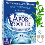 Mentholated Nasal Dilators for Breathing, Congestion, and Snoring - 28 Count Dual-Action Nose Inserts for Daytime and Nighttime Use - Hidden Nostril Opener Clips Last Up to 12 Hours - Peppermint