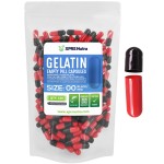 XPRS Nutra Size 00 Empty Capsules - 100 Count Empty Gelatin Capsules - Pills DIY Capsule Filling - Fillable Pill Gel Caps for Do-It-Yourself Supplements (Black/Red)