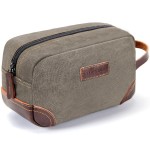 emissary Mens Travel Toiletry Bag, Dopp Kit for Men, Travel Bathroom Shaving Kit Bag for Men,Kit Small Bag for Travel (Light Gray)