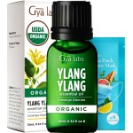 Gya Labs Organic Ylang Ylang Essential Oil - 0.34 Fl Oz - for Skin, Hair, Diffuser, Aromatherapy, DIY Candle Making Scents