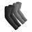 Aegend 2 Pair Sun Protection Cooling Arm Sleeves Sun Sleeves for Men Women Youth, Black & Deep Grey