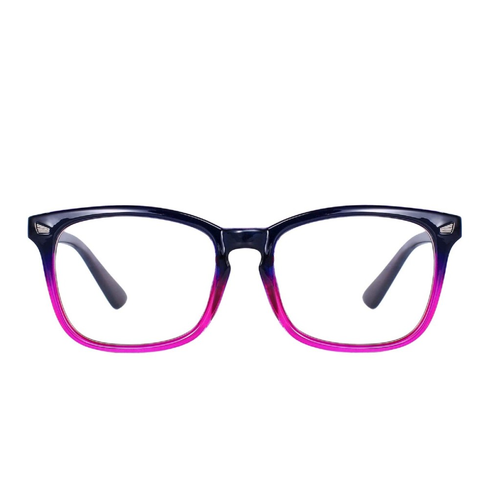 MAXJULI Blue Light Blocking Glasses,Computer Reading/Gaming/TV/Phones Glasses for Women Men(Purple Gradient Pink)