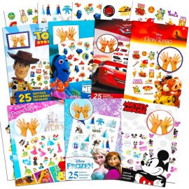 Disney Tattoos Party Favors Mega Assortment ~ Bundle Includes 7 Disney Favorites Temporary Tattoo Packs Featuring Princess, Toy Story, Frozen, Cars, Lion King and More (Over 175 Tattoos!)