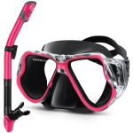 Greatever Dry Snorkel Set,Panoramic Wide View,Anti-Fog Scuba Diving Mask,Professional Snorkeling Gear for Adults
