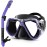Greatever Dry Snorkel Set,Panoramic Wide View,Anti-Fog Scuba Diving Mask,Professional Snorkeling Gear for Adults