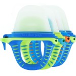 Teetherpop Fillable Silicone Teether for Babies - Breastmilk Popsicle Molds for Teething with Spill-Proof Sippy Slits - Freezable Baby Teethers for Liquids & Pures - Cooling Relief (4-Pack-Blues)