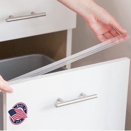 Cabinet Hero Slimline Cabinet Edge Protector - Prevents Chipping, Wear, Discoloration - Drawer Edge Guard, Bumper for Drawer - Easy Slip-On Installation - 3/4 Thick, 24 Length, Black, Pack of 4