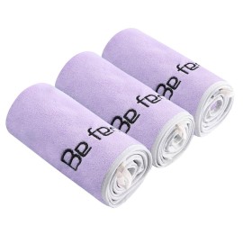BOBOR 3-Pack 14 x 29 Inch Gym Towels for Women Sweat, Workout Sweat Towel for Men Gym, Super Absorbent, Fast Drying Fitness Exercise Towels for Sweat, Soft Microfiber (Purple 3 Pack, 14 x 29)