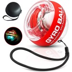 GOZATO Auto-Start Wrist Power Gyro Ball with LED Lights, Wrist Strengthener and Forearm Exerciser for Stronger Arm Fingers and Muscle
