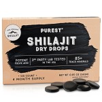 Pure Himalayan Shilajit Dry Drops, 100% Pure Natural Shilajit, Grade A, Max Potency 85+ Clean Trace Minerals & Fulvic Acid for Energy, Metabolism & Immune Support Supplement for Men & Women (120 tabs)