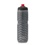 Polar Bottle Breakaway Insulated Water Bottle - BPA Free, Cycling & Sports Squeeze Bottle (Bolt - Charcoal & Silver, 24 oz)