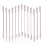 Cotton Swabs 800 Pieces, Double Precision Tips with Paper Stick, 4 Packs of 200 Pieces (Pointed+Spiral Head)