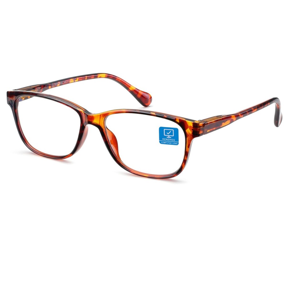K KENZHOU Blue Light Blocking Computer Glasses 1 Pack Decrease Eye Eyestrain Unisex(Men/Women) (C2)