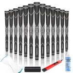 CHAMPKEY Premium Rubber Golf Grips 13 Pack | High Traction and Feedback Rubber Golf Club Grips | Choose Between 13 Grips with 15 Tapse and 13 Grips with All Kits