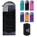 oaskys Camping Sleeping Bag - 3 Season Warm & Cool Weather - Summer Spring Fall Lightweight Waterproof for Adults Kids - Camping Gear Equipment, Traveling, and Outdoors