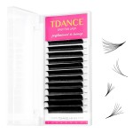 TDANCE Easy Fan Lash Extension Rapid Blooming Volume Eyelash Extensions C CC D DD J B L Curl 0.03-0.12mm Thickness Easy Fan Volume Lashes Self Fanning Eyelashes Extension (D-0.05,8-15mm)