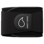 Sports Research Sweet Sweat Waist Trimmer Pro Series - Sweat Enhancing Fitness Belt for Women & Men - Adjustable Straps  Back & Core Support - Black (Med-Lrg)