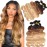 12A Grade Ombre Bundles Human Hair (T1B/30/27,16 18 20 22) Ombre Body Wave 4 Bundles Human Hair 100% Unprocessed Virgin Brazilian Body Wave Human Hair Weave Bundles