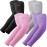 YQXCC 4 Pairs Arm Sleeves, Cooling UV Sun Protection Sports Compression Sleeves for Men Women, Golf Basketball Arm Sleeves