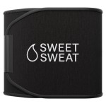 Sports Research Sweet Sweat Waist Trimmer Extra-Coverage (XC) - Premium Sweat Enhancing Fitness Band with More Belly Coverage - Adjustable Fit  Latex-Free Neoprene  More Coverage - Medium Black